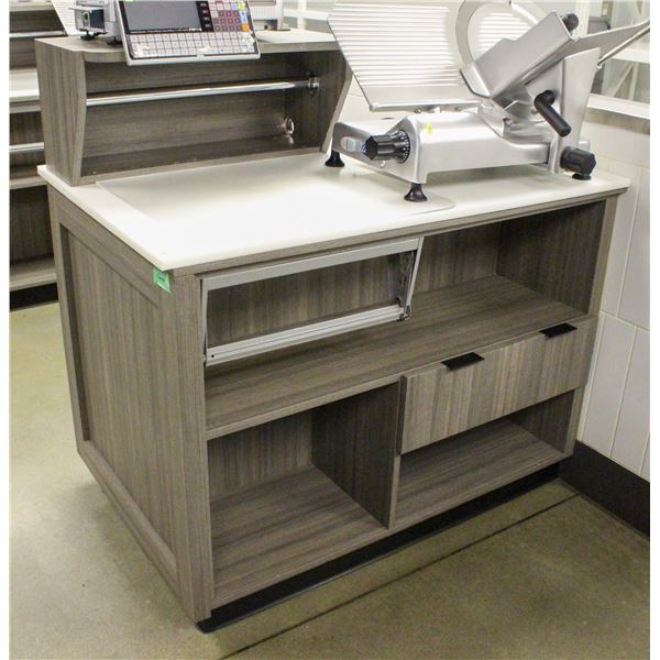 4' CUSTOM MEAT & DELI PACKING STATION W/ POLY TOP
