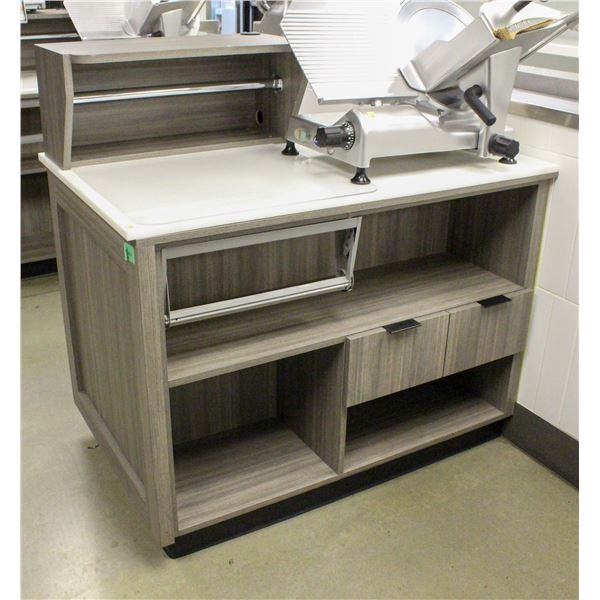 4' CUSTOM MEAT & DELI PACKING STATION W/ POLY TOP