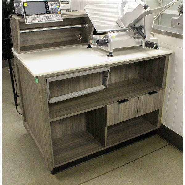 4' CUSTOM MEAT & DELI PACKING STATION W/ POLY TOP