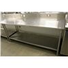 Image 1 : STAINLESS STEEL WORK TABLE W/ UNDERSHELF