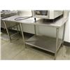 Image 1 : STAINLESS STEEL WORK TABLE W/ UNDERSHELF