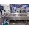 Image 2 : CUSTOM STAINLESS STEEL 3 WELL SINK W/ PRE RINSE &