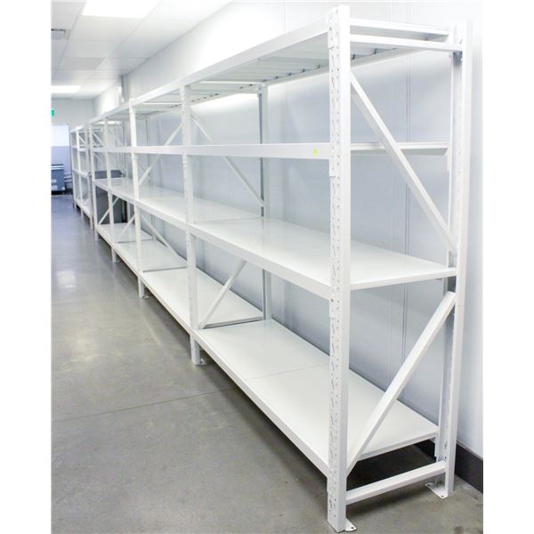 SIX 6' SECTIONS INDUSTRIAL INVENTORY SHELVING