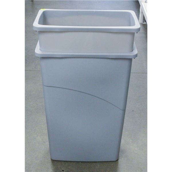 LOT OF 2 SLIM TRASH BIN