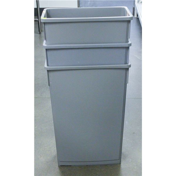 LOT OF 3 SLIM TRASH BIN