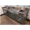 Image 1 : CUSTOM STAINLESS STEEL WORKTABLE W/ HAND SINK &