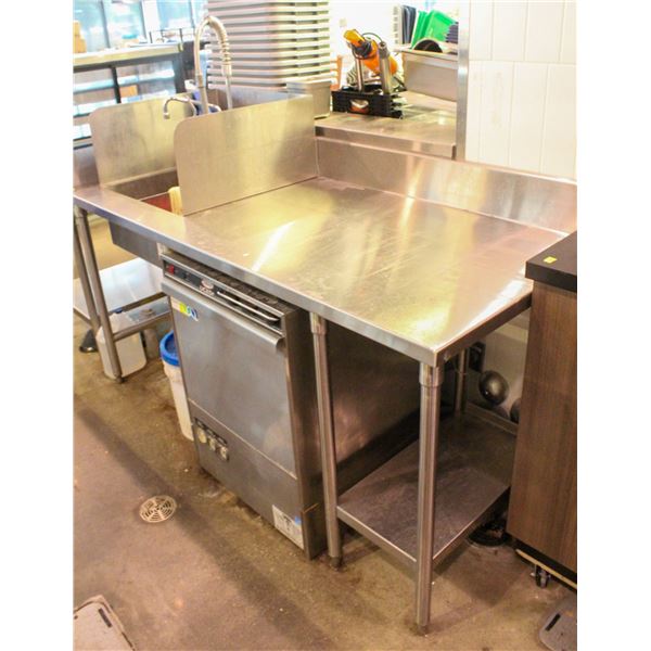 STAINLESS STEEL WORKTABLE W/ CUSTOM HANDWASH SINK