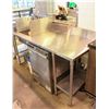 Image 1 : STAINLESS STEEL WORKTABLE W/ CUSTOM HANDWASH SINK