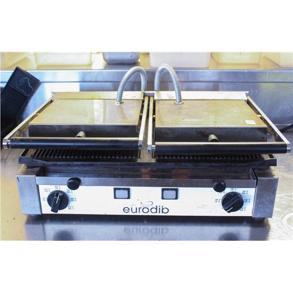 EURODIB DOUBLE PANINI PRESS - 1000W