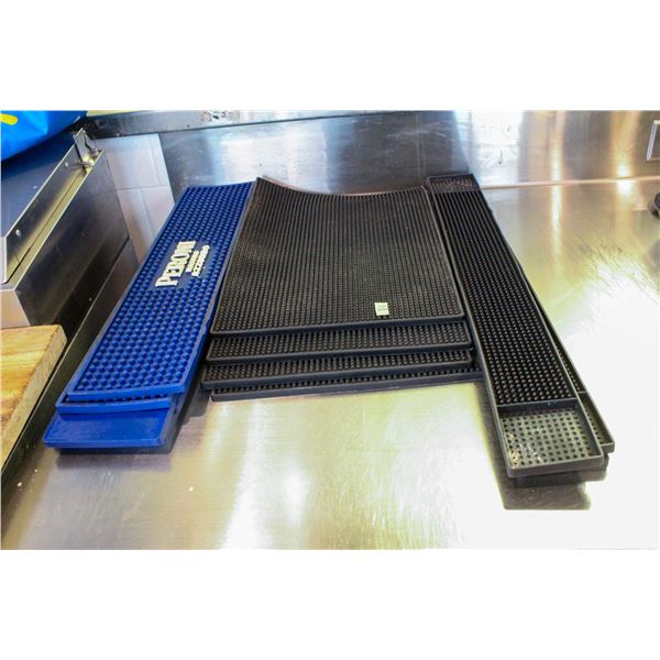 GROUP OF 12 ASSORTED BAR SPILL MATS