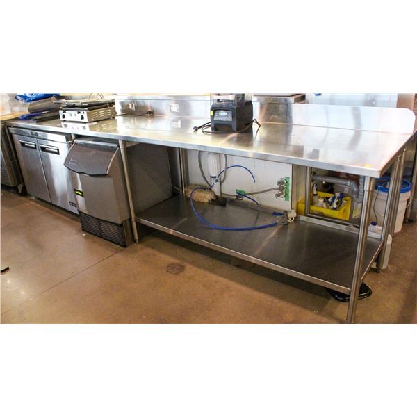 150" CUSTOM STAINLESS STEEL PREP TABLE