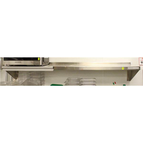 5' STAINLESS STEEL WALLSHELF 60" X 12"
