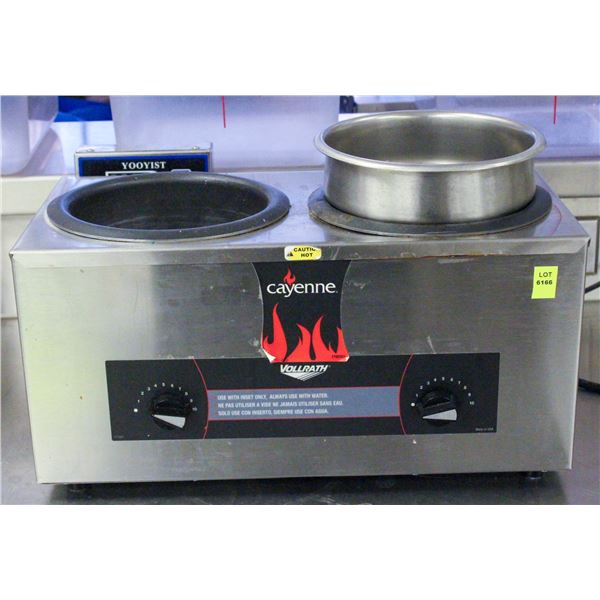VOLLRATH DOUBLE SOUP WARMER - 1100W