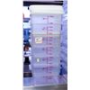 Image 1 : STACK OF 6 CAMBRO 12QT DRY INGREDIENT BINS