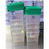 Image 1 : STACK OF 11 CAMBRO 4QT DRY INGREDIENT BINS