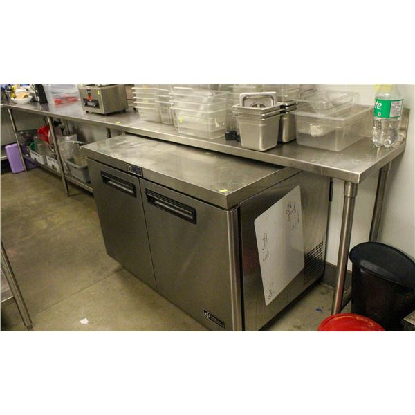 15' CUSTOM STAINLESS STEEL PREP TABLE