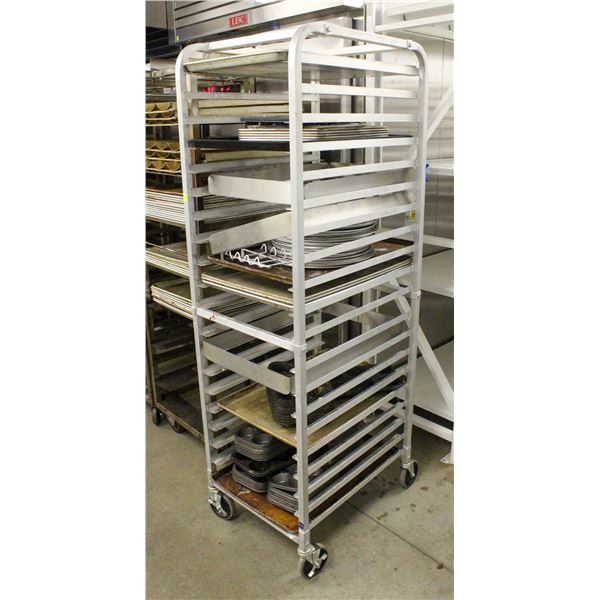 COMMERCIAL BAKERS RACK W/ CONTENTS