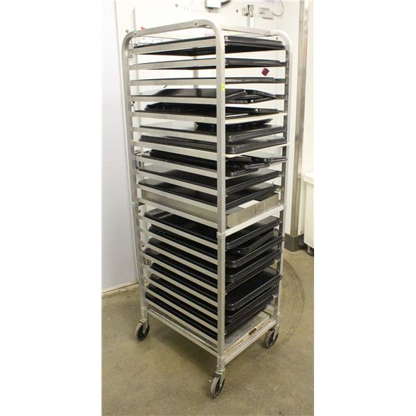 COMMERCIAL BAKERS RACK W/ CONTENTS