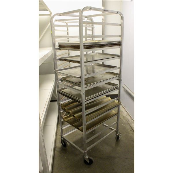 COMMERCIAL BAKERS RACK W/ CONTENTS