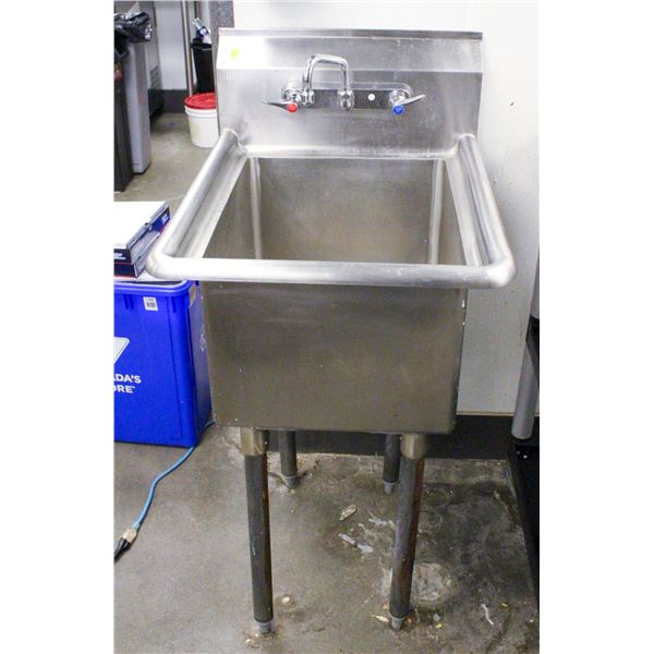 SINGLE WELL STAINLESS STEEL SINK 21" X 25" X 36"