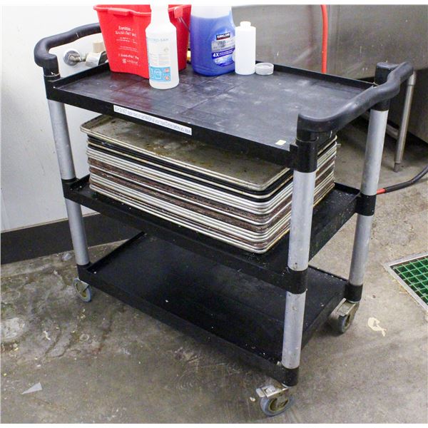 MAGNUM 3 TIER SERVICE CART W/ CONTENTS