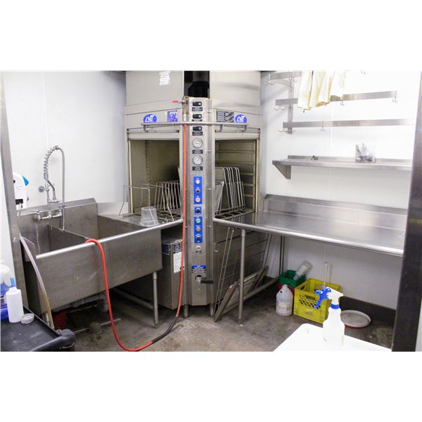 LVO CORNER PASS THROUGH INDUSTRIAL DISHWASHER