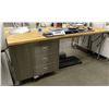 Image 1 : LARGE PREP WORK CABINET WOOD TOP W/ STORAGE DRAWER