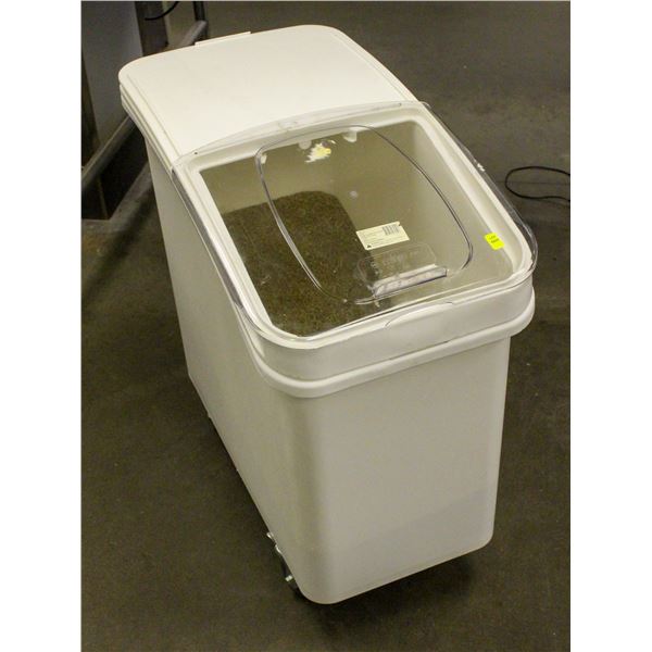 MOBILE BAKERS INGREDIENT BIN W/ CONTENTS