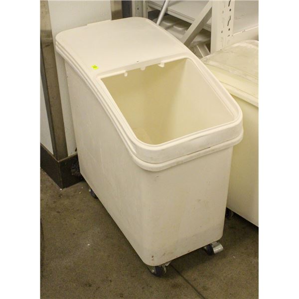 MOBILE BAKERS INGREDIENT BIN W/ CONTENTS