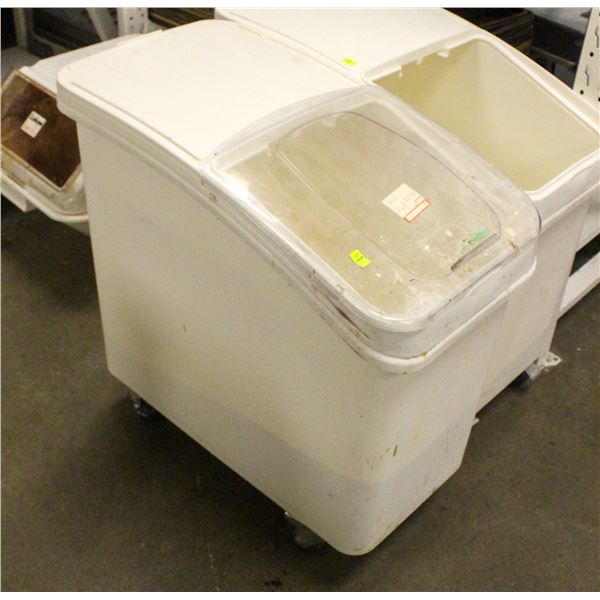 MOBILE BAKERS INGREDIENT BIN W/ CONTENTS