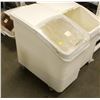 Image 1 : MOBILE BAKERS INGREDIENT BIN W/ CONTENTS