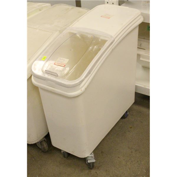 MOBILE BAKERS INGREDIENT BIN W/ CONTENTS