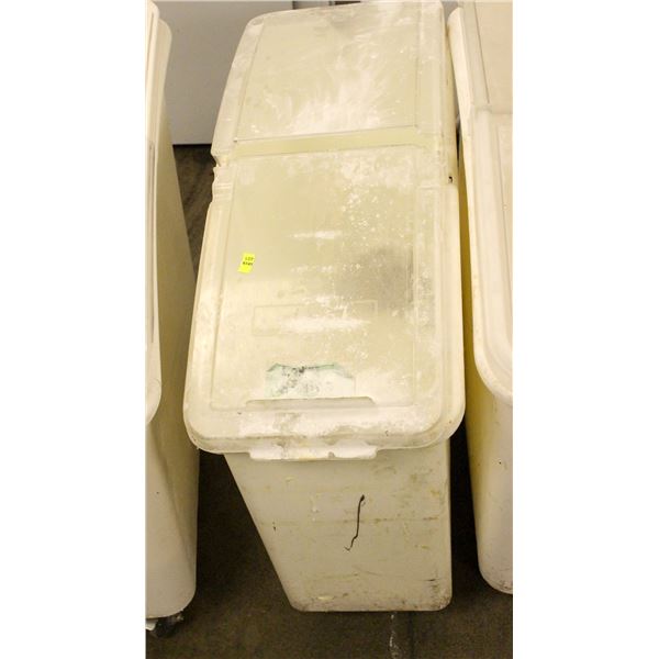 MOBILE BAKERS INGREDIENT BIN W/ CONTENTS