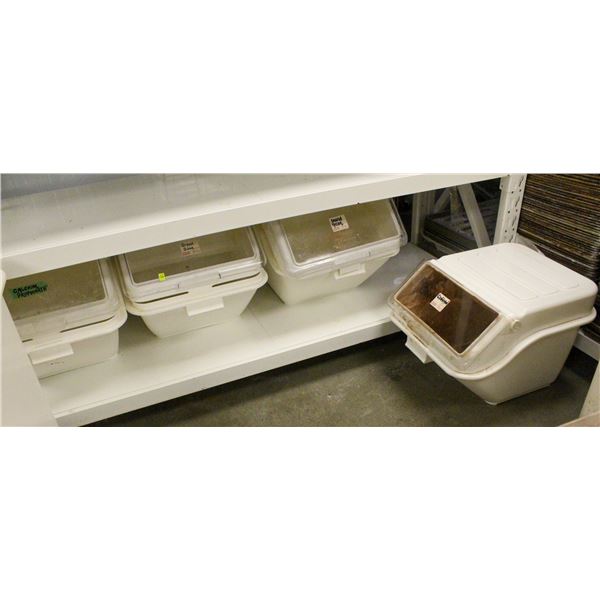 4 COUNTERTOP STORAGE BAKERS INGREDIENT BINS