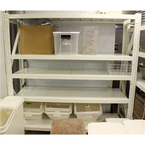TWO 6' SECTIONS INDUSTRIAL INVENTORY SHELVING