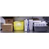 Image 1 : LOT OF DISPOSABLES: GLOVES, TRASH LINERS & MORE