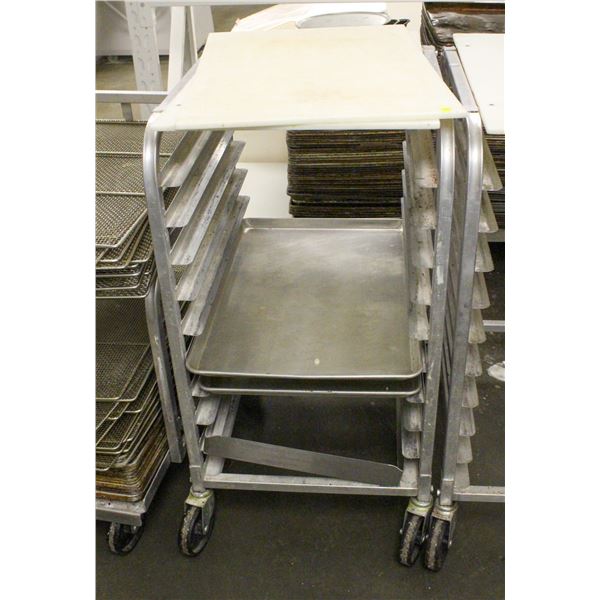 HALF RACK SIZE ALUNIMUM BAKERS RACK W/ POLY TOPS