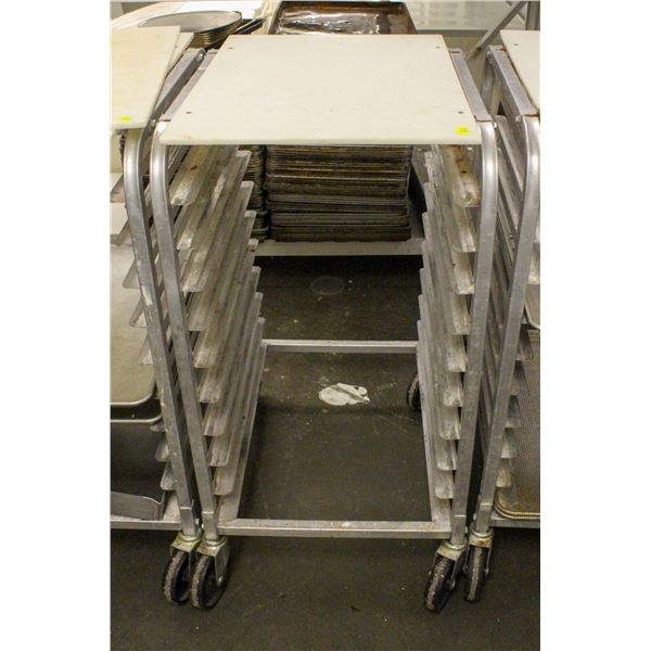 HALF RACK SIZE ALUNIMUM BAKERS RACK W/ POLY TOPS