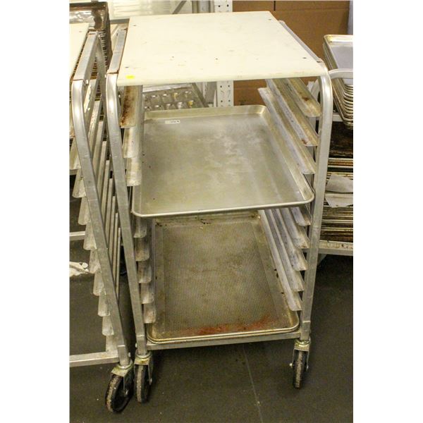 HALF RACK SIZE ALUMINUM BAKERS RACK W/ POLY TOPS