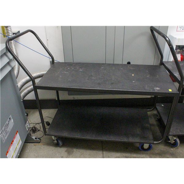 2 TIER COMMERCIAL SERVICE CART 44" X 20" X 29"