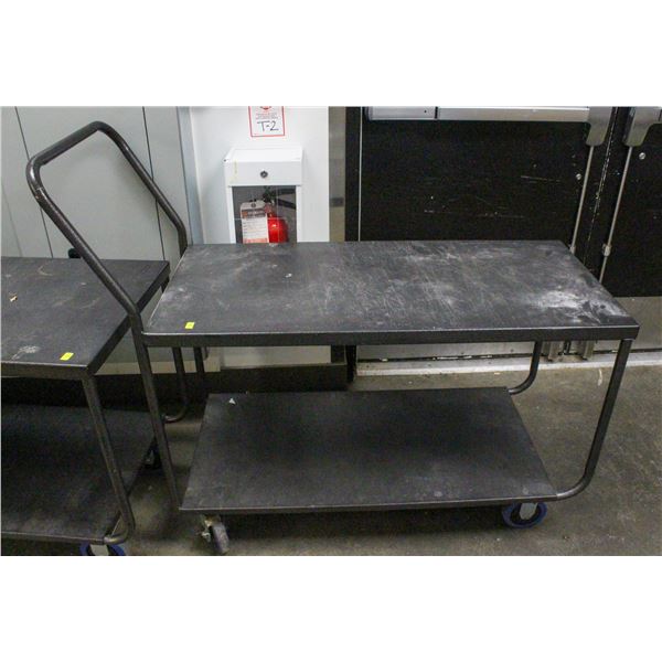 2 TIER COMMERCIAL SERVICE CART 44" X 20" X 29"