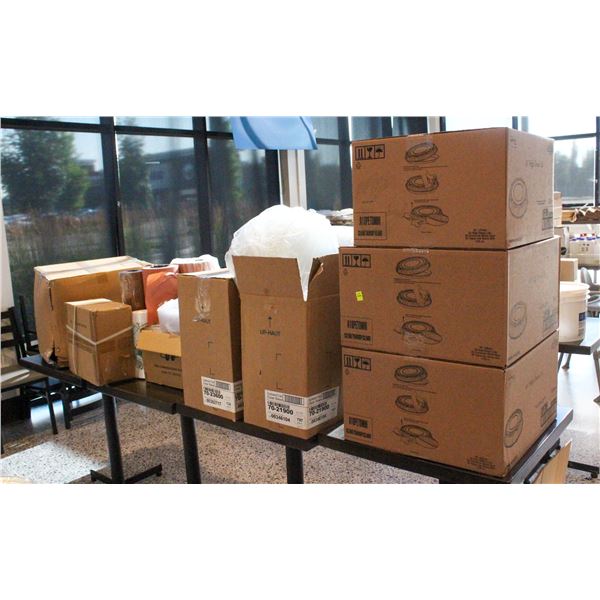 LARGE LOT OF ASSO. DISPOSABLE TAKEOUT CONTAINERS &