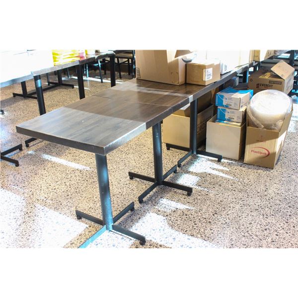 LOT OF 13 24" X 24" WOOD TOP DINING TABLES