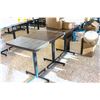 Image 1 : LOT OF 13 24" X 24" WOOD TOP DINING TABLES
