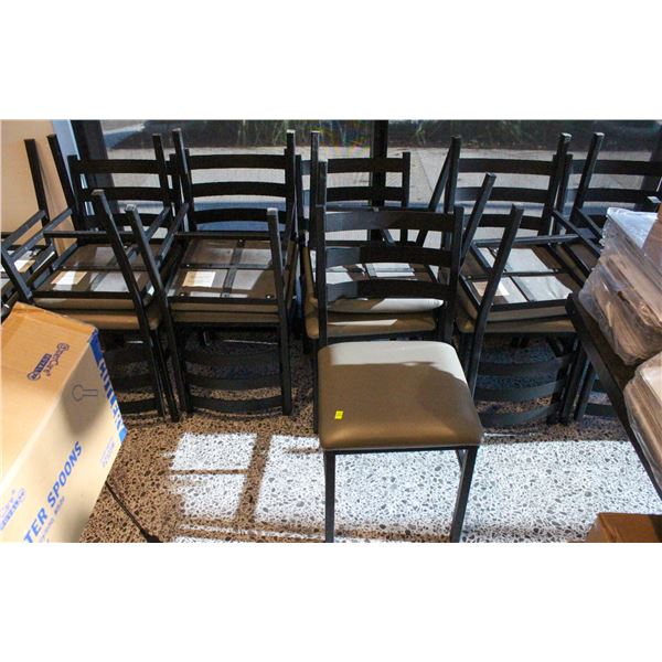 LOT OF 39 PADDED METAL DINING CHAIRS