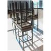 Image 1 : LOT OF 10 PADDED METAL BAR STOOLS