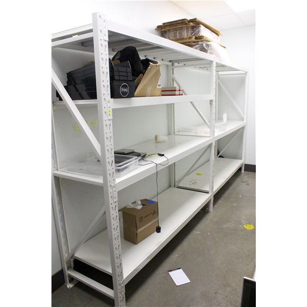 TWO 6' SECTIONS INDUSTRIAL INVENTORY SHELVING