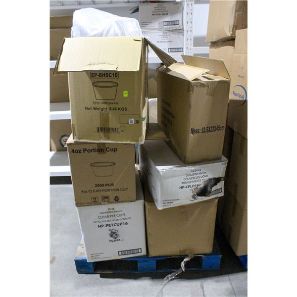 PALLET OF ASSORTED TAKEOUT / FOOD PACKAGING