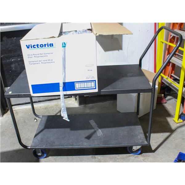 2 TIER COMMERCIAL SERVICE CART 44" X 20" X 29"