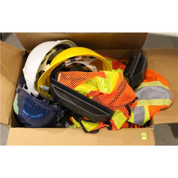 BOX OF ASSORTED SAFETY GEAR
